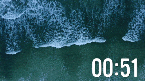 drone ocean waves countdown for church presentation software