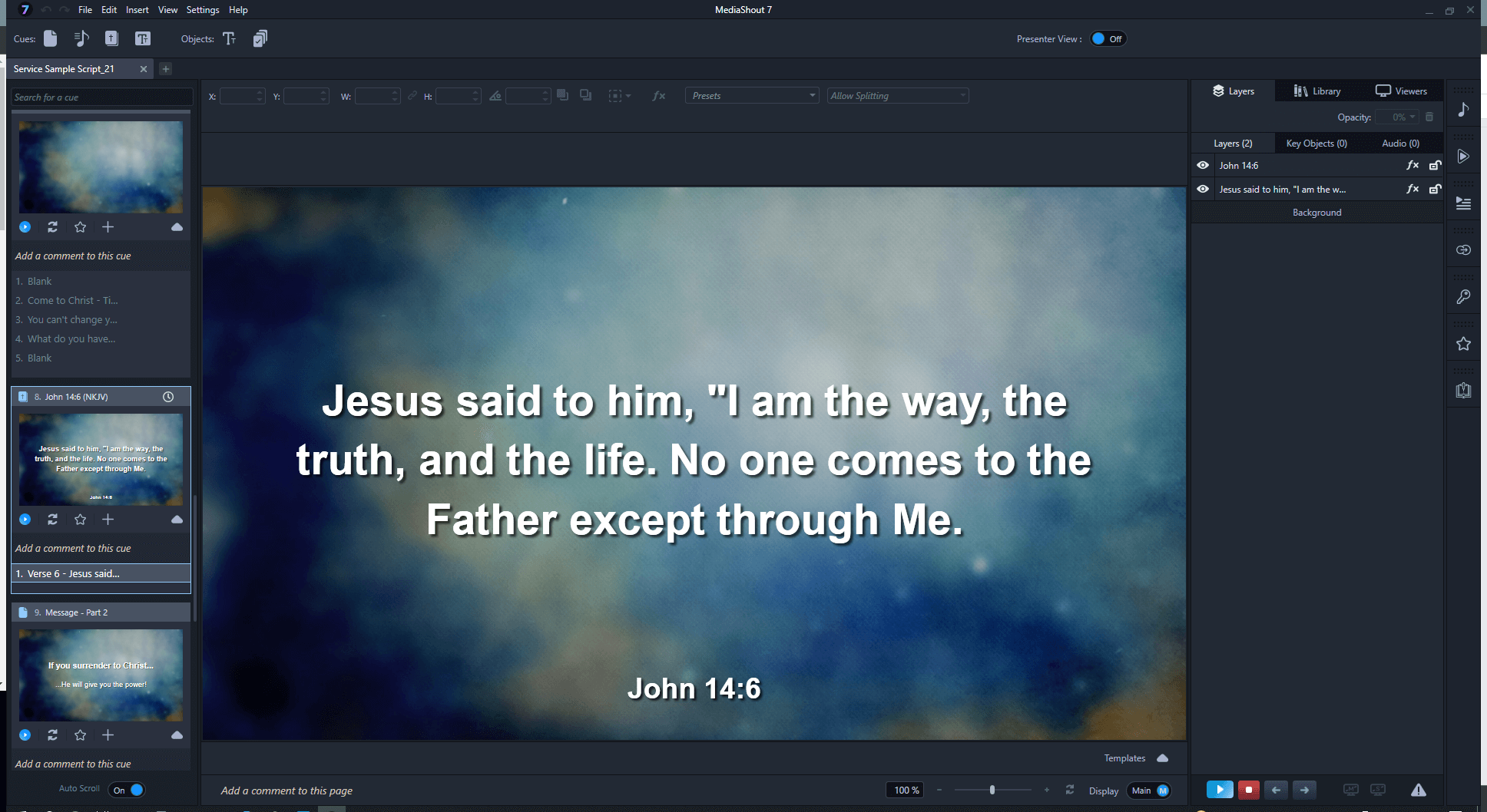 bible verse presentation software